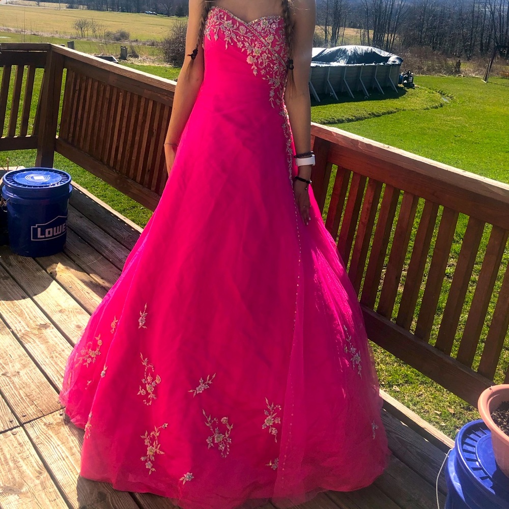 Bright Pink Tiffany Designs Dress